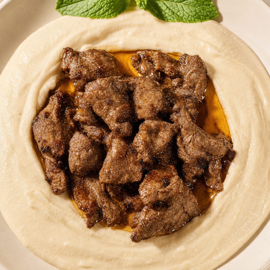 Hummus with Beef.